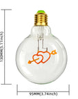 Vintage Heart Art Edison LED Bulb