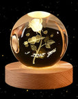 3D Crystal Ball Desk Stand Art