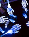 LED Spooky Skeleton Hand String Lights