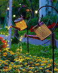 Solar Retro Metal Lantern Watering Can Light