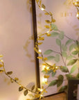 LED Golden Fairy Light Leaves