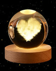 3D Crystal Ball Desk Stand Art