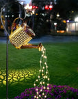 Solar Retro Metal Lantern Watering Can Light