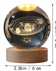 3D Crystal Ball Desk Stand Art