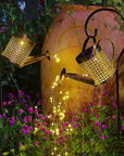 Solar Retro Metal Lantern Watering Can Light