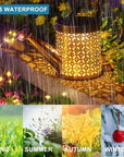 Solar Retro Metal Lantern Watering Can Light