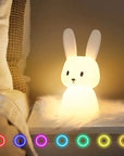 LED Night Light Silicone Bunny