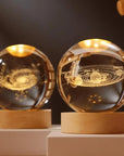 3D Crystal Ball Desk Stand Art