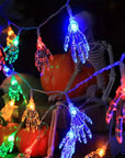 LED Spooky Skeleton Hand String Lights