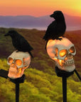 Outdoor Skeleton & Crow Light
