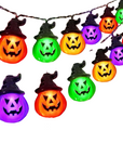 Solar Halloween Pumpkin String Lights