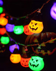 Solar Halloween Pumpkin String Lights