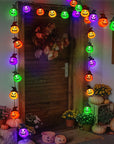 Solar Halloween Pumpkin String Lights