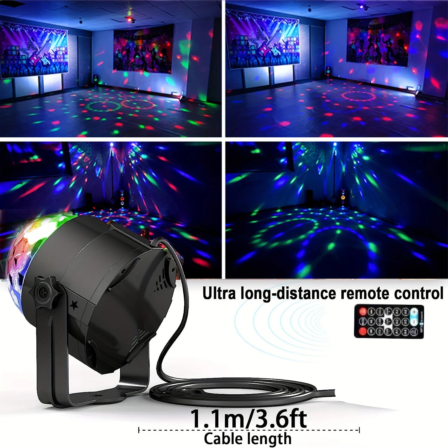 DJ Disco Ball Light Pattern Projector