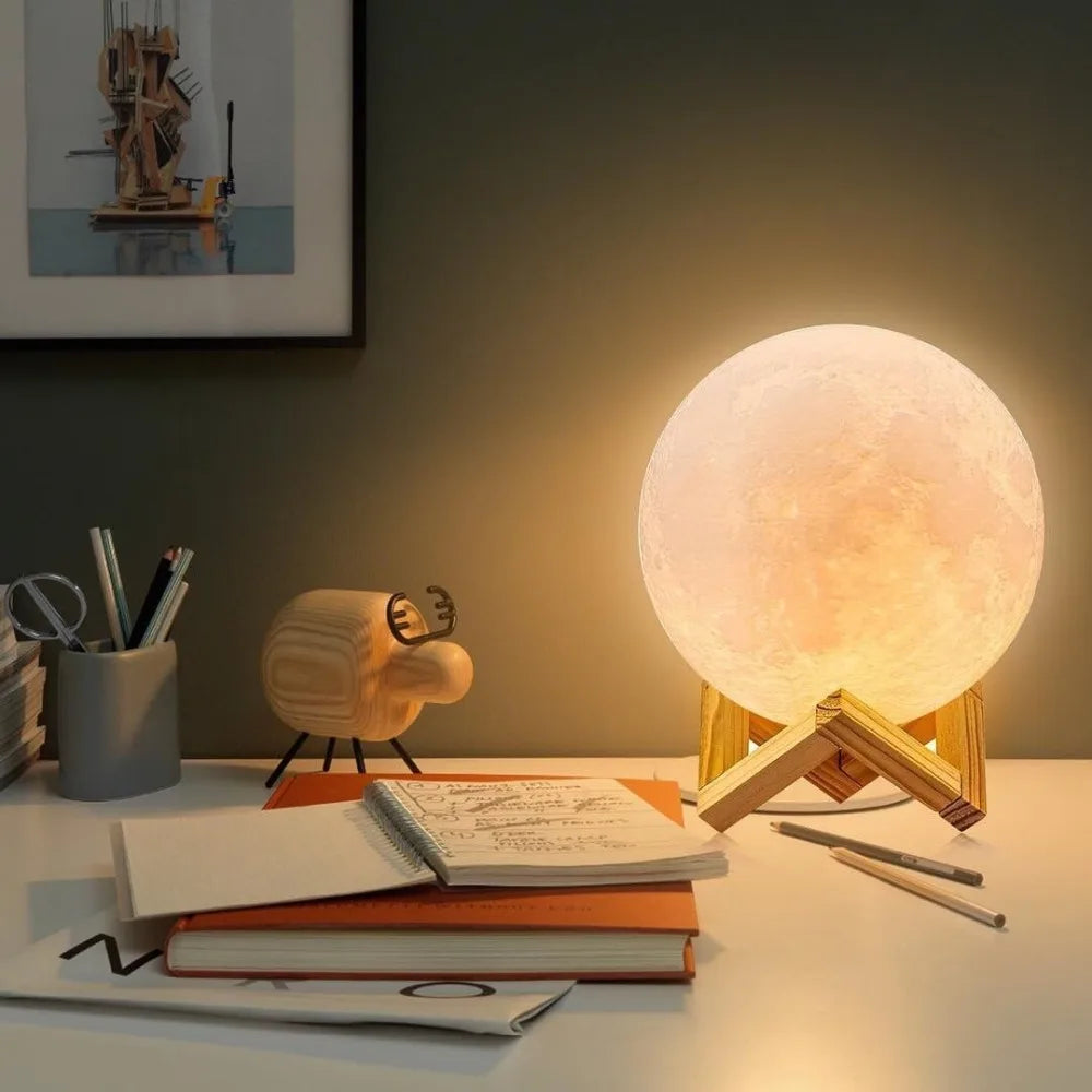 3D Rechargeable Moon Lamp