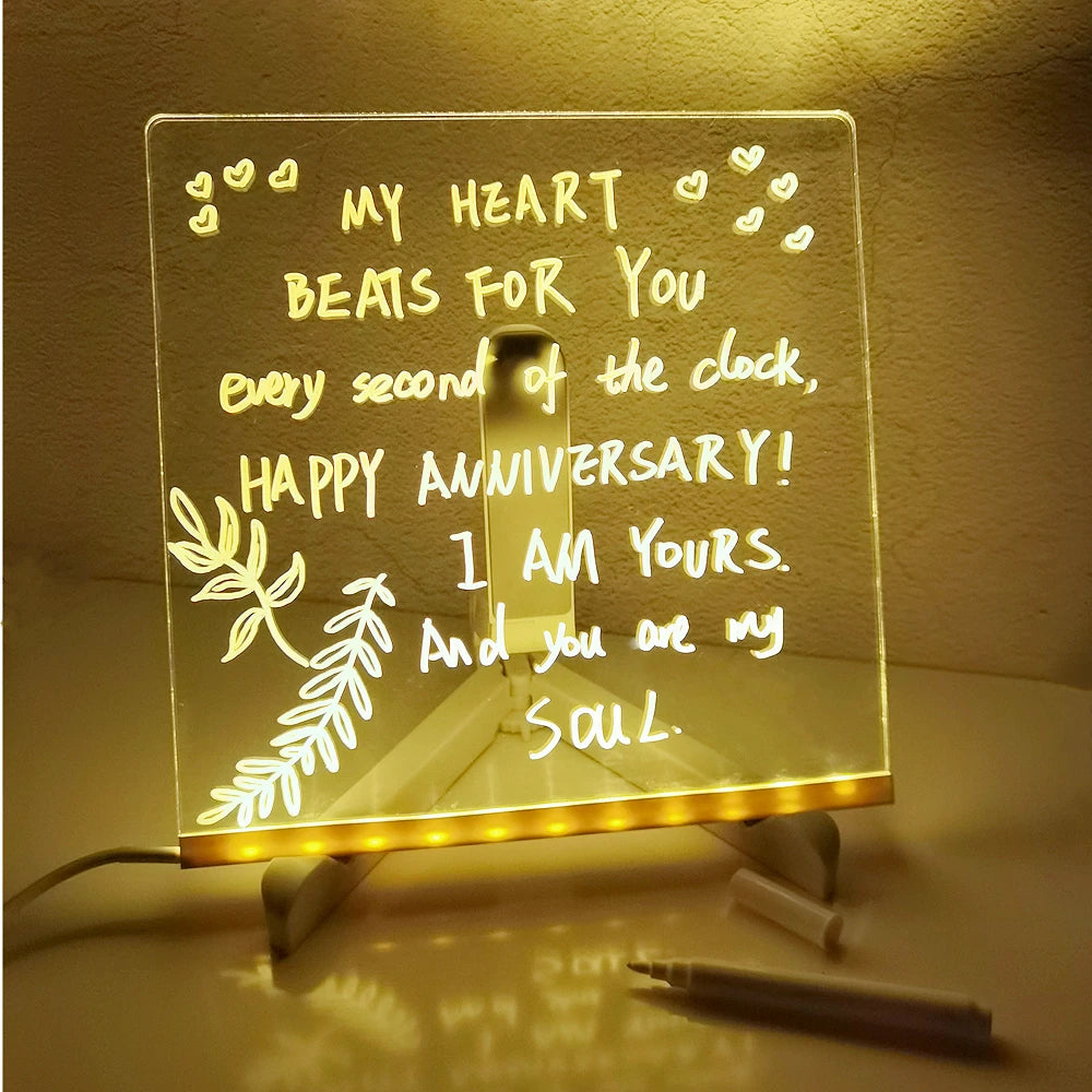 Personalized LED Acrylic Note Board