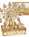 3D Wooden Rotatable Ferris Wheel DIY