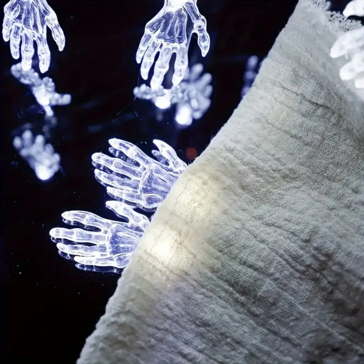 LED Spooky Skeleton Hand String Lights