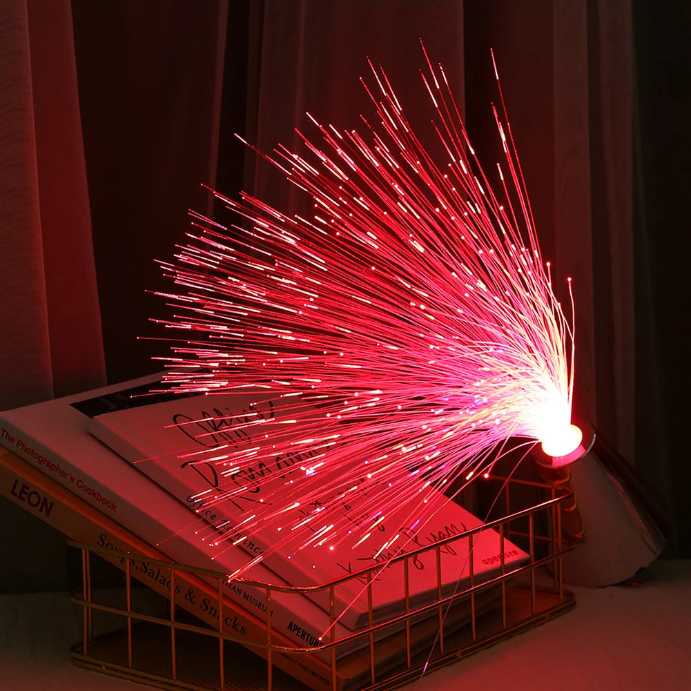 LED Multi Star Fiber Optic Lamp Centerpiece