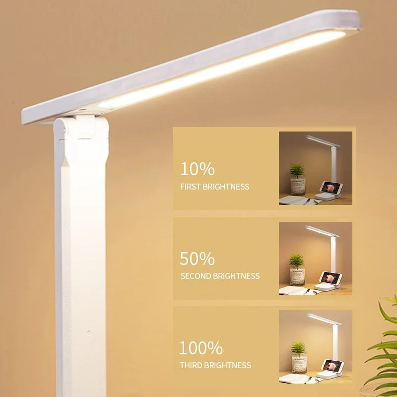 White Folding Desk LED Lamp