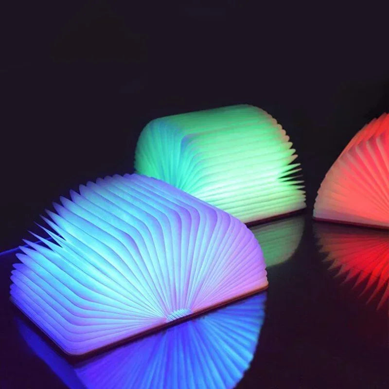 RGB 3D Open Book Night Light LED