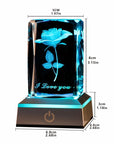 3D Rose Crystal LED