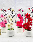 Artificial Plants Bonsai Small Tree Flowers