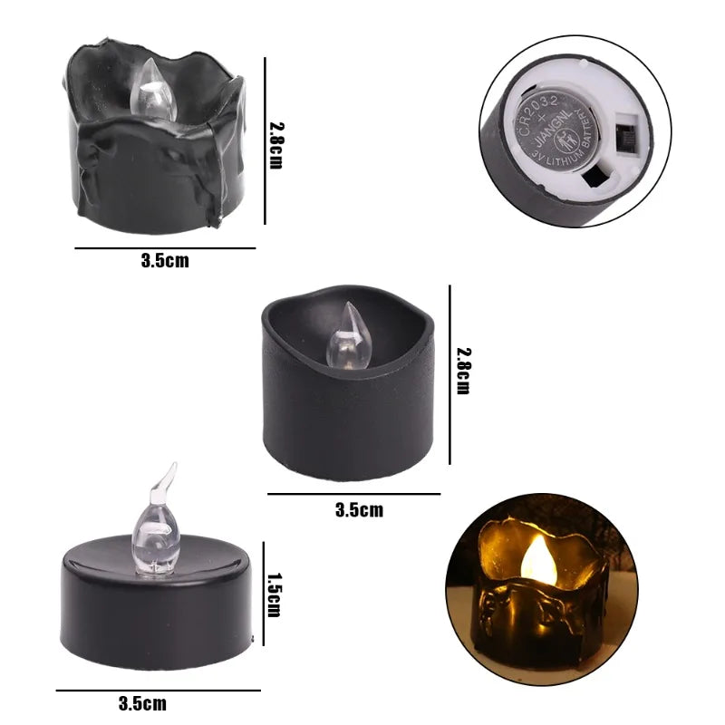Flameless Black LED Candles