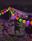 Solar Halloween Pumpkin String Lights