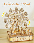 3D Wooden Rotatable Ferris Wheel DIY