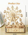 3D Wooden Rotatable Ferris Wheel DIY