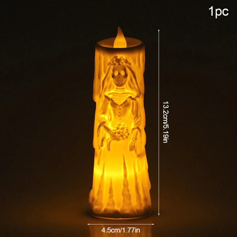 Bride &amp; Groom Skeleton Candle