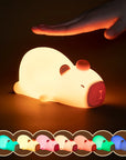 Silicone Sleeping Capybara LED