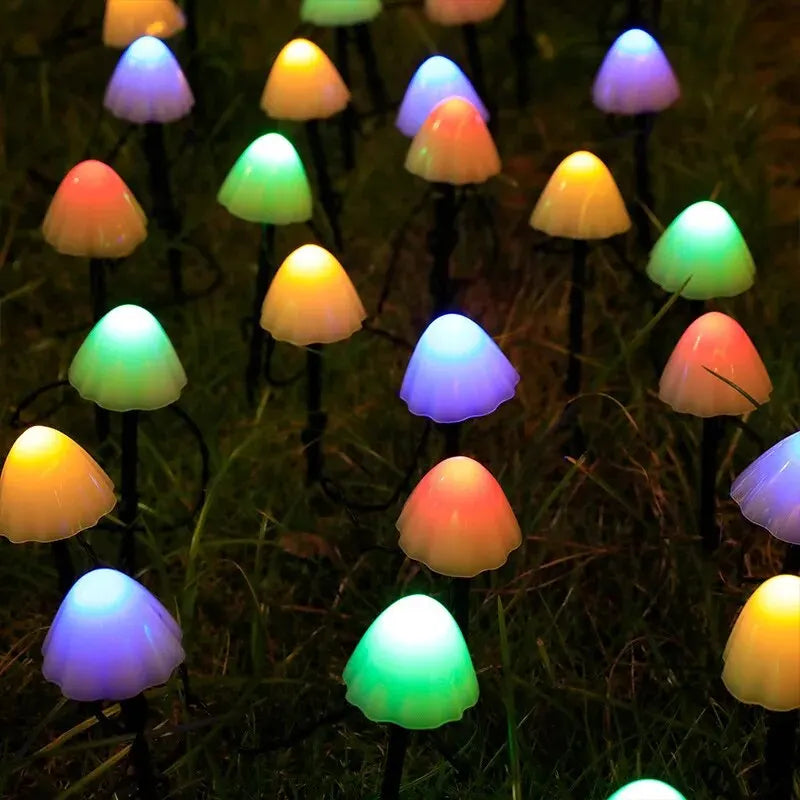 10 Pack LED Outdoor Solar Mushroom Lights