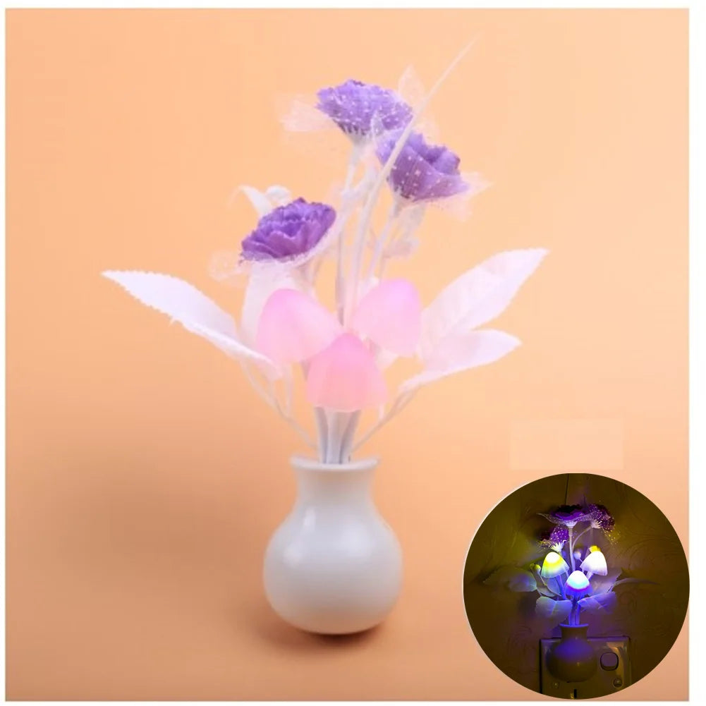 LED Lilac Night Light Lamp