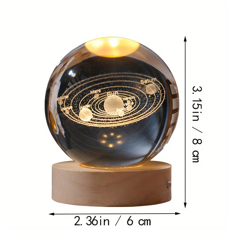 LED 3D Glass Crystal Ball