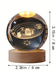 LED 3D Glass Crystal Ball