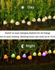 10 Pack LED Outdoor Solar Mushroom Lights