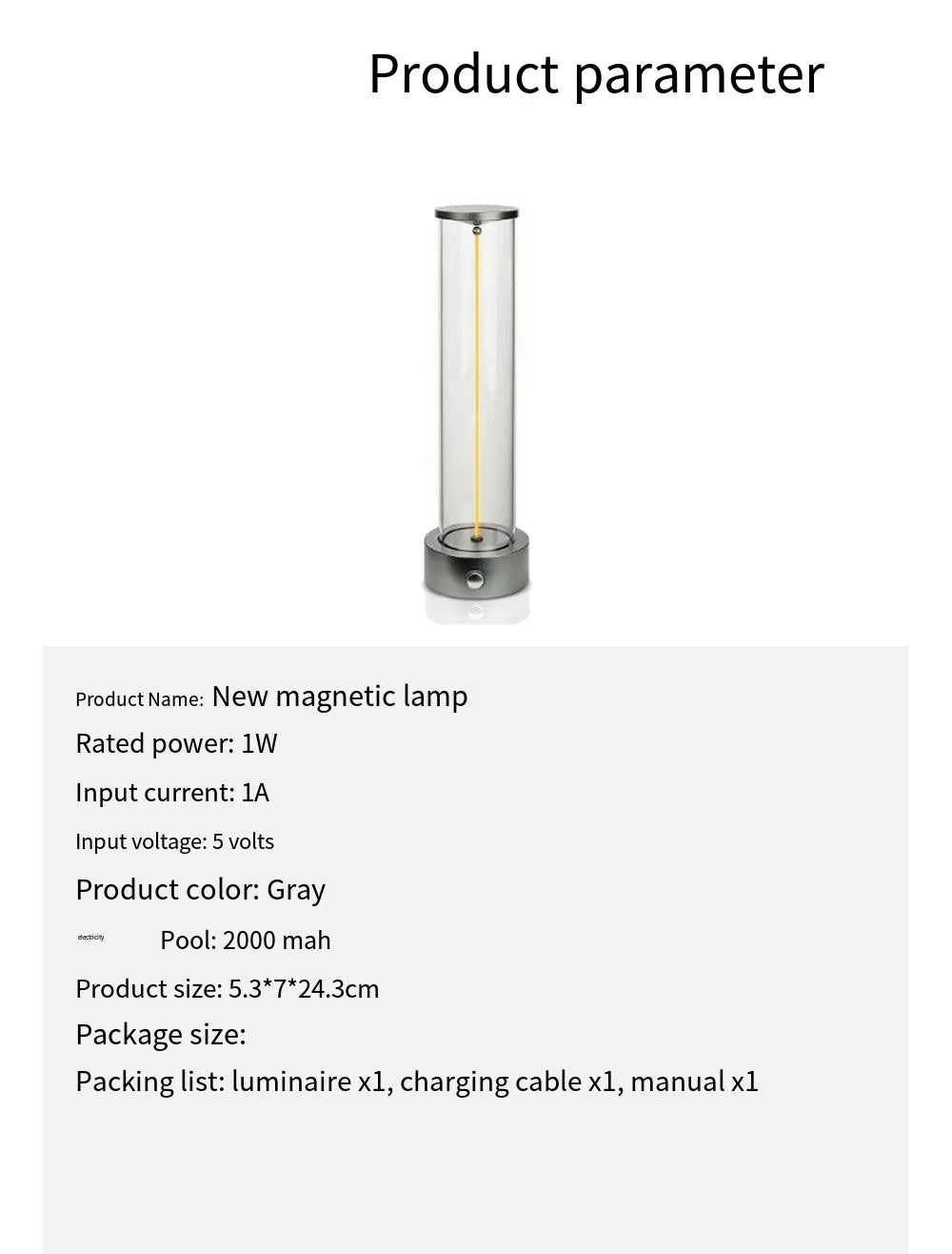 Magnetic Suction Light Tube