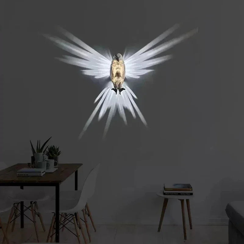 Majestic Bird Wall Light Display