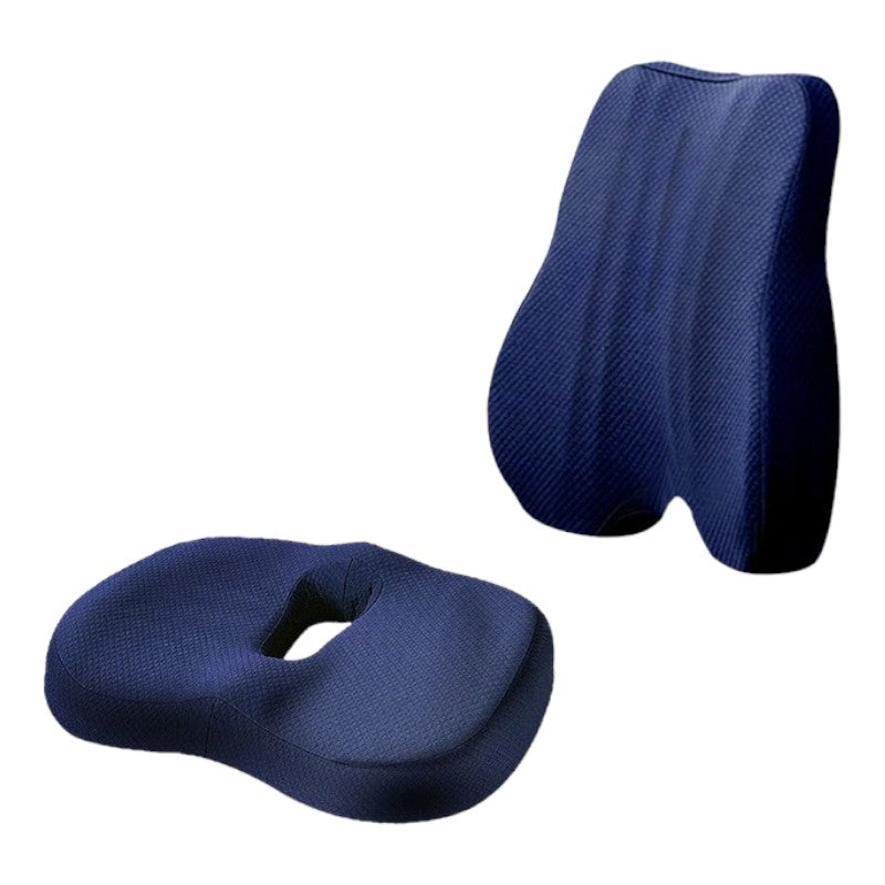 Memory Foam Seat &amp; Waist Back Support Orthopedic Ergonomic Cushion