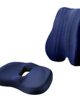 Memory Foam Seat & Waist Back Support Orthopedic Ergonomic Cushion