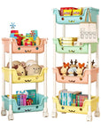 Kids Toy Storage Trolley Shelf Rack