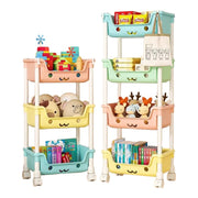 Kids Toy Storage Trolley Shelf Rack