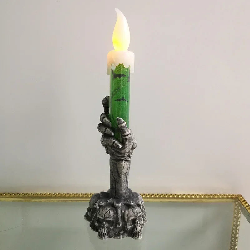 Skeleton Hand Candle