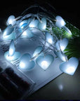 LED Cotton Love Heart String Lights