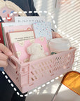 Stylish Plastic Stackable Foldable Stationary Crate