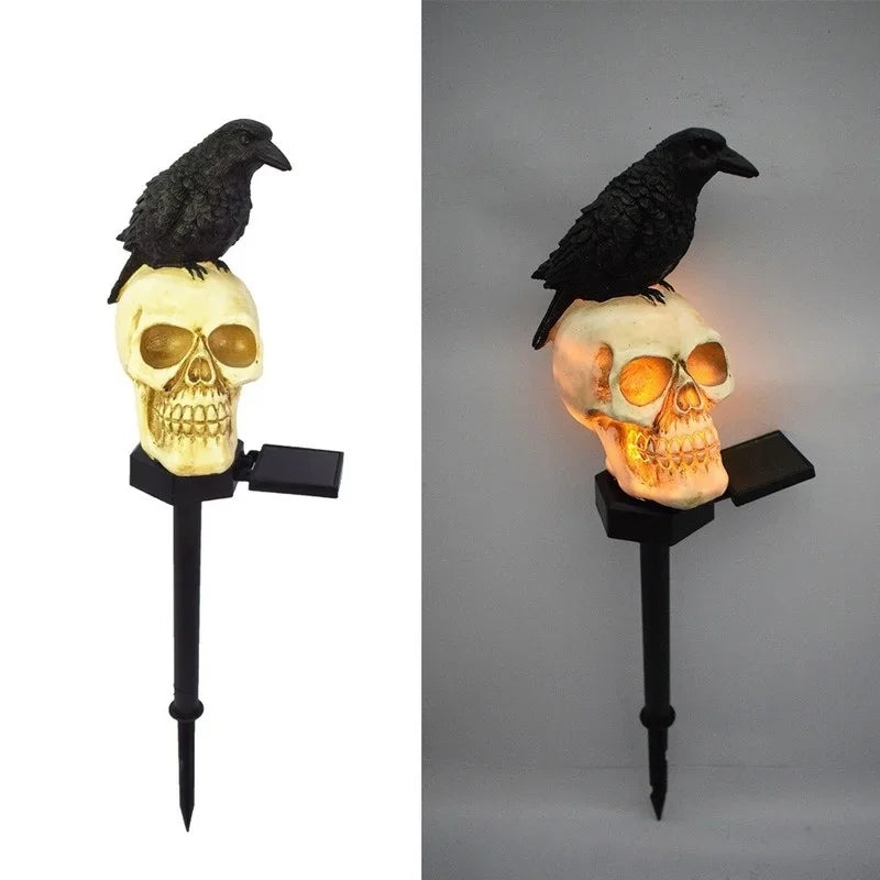 Outdoor Skeleton &amp; Crow Light