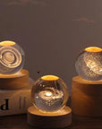 LED 3D Glass Crystal Ball