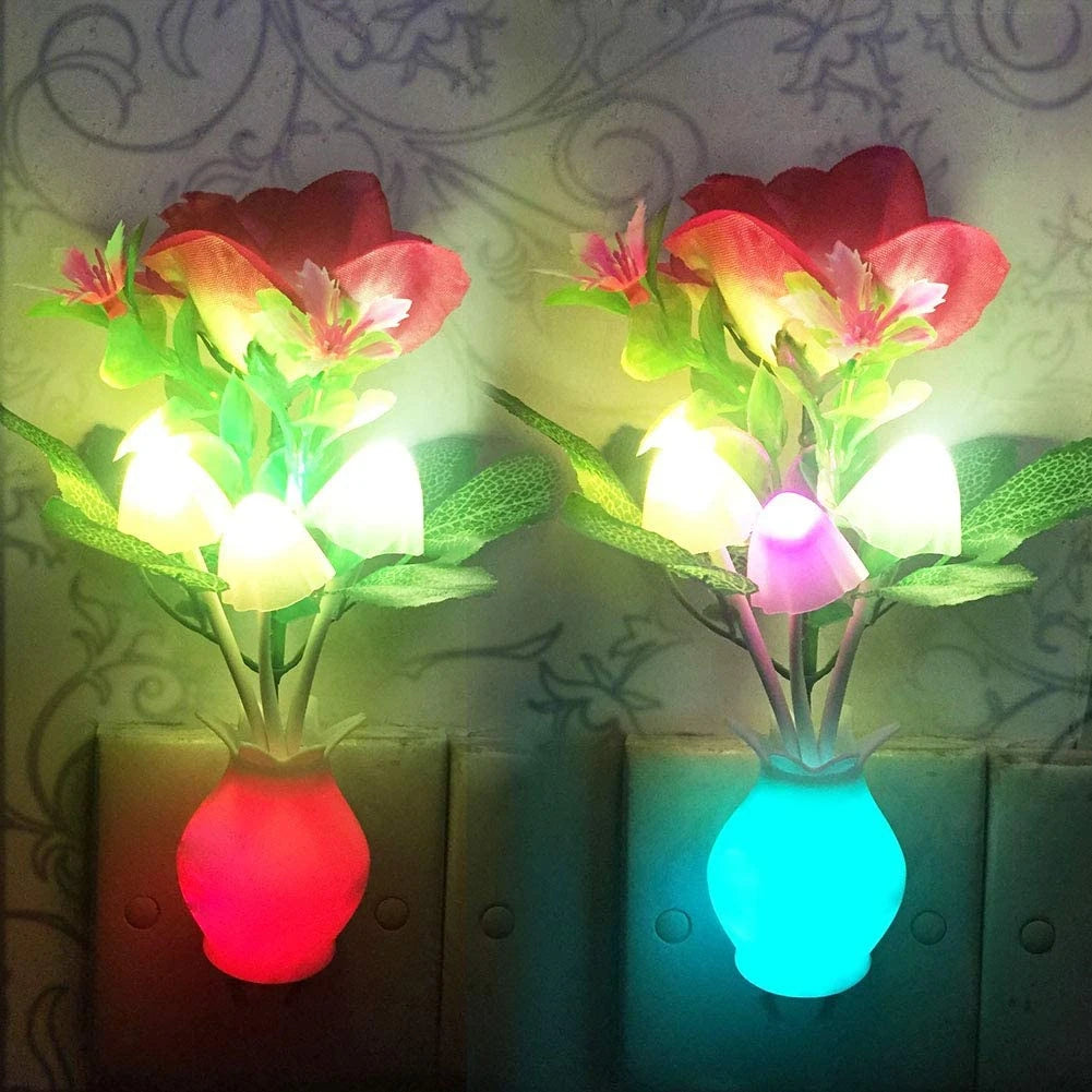 LED Lilac Night Light Lamp